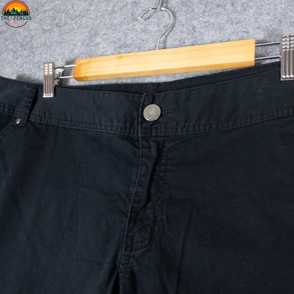 Lane Bryant Bermuda Shorts Black Cotton Pockets Flat Front Denim Women's Size 16 - Picture 4 of 8